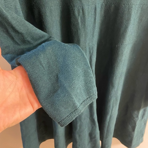 J Jill evergreen midi swing dress knit long sleeve Medium NWT - Picture 6 of 8